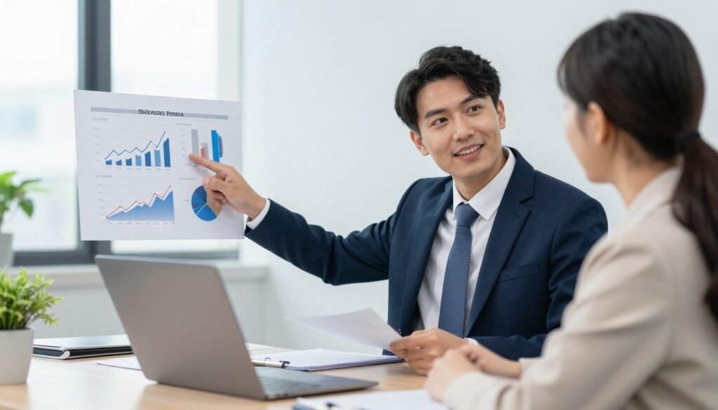 Financial advisor discussing silver investment strategy with client