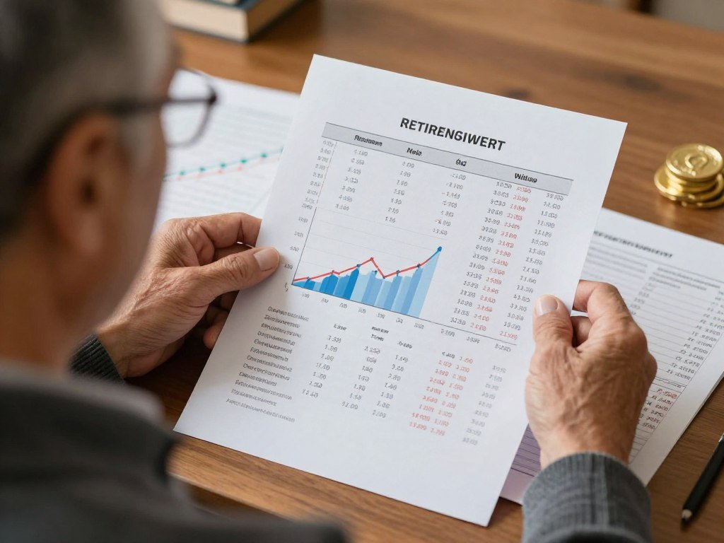Retiree analyzing dividend income from stocks vs gold holdings in retirement portfolio